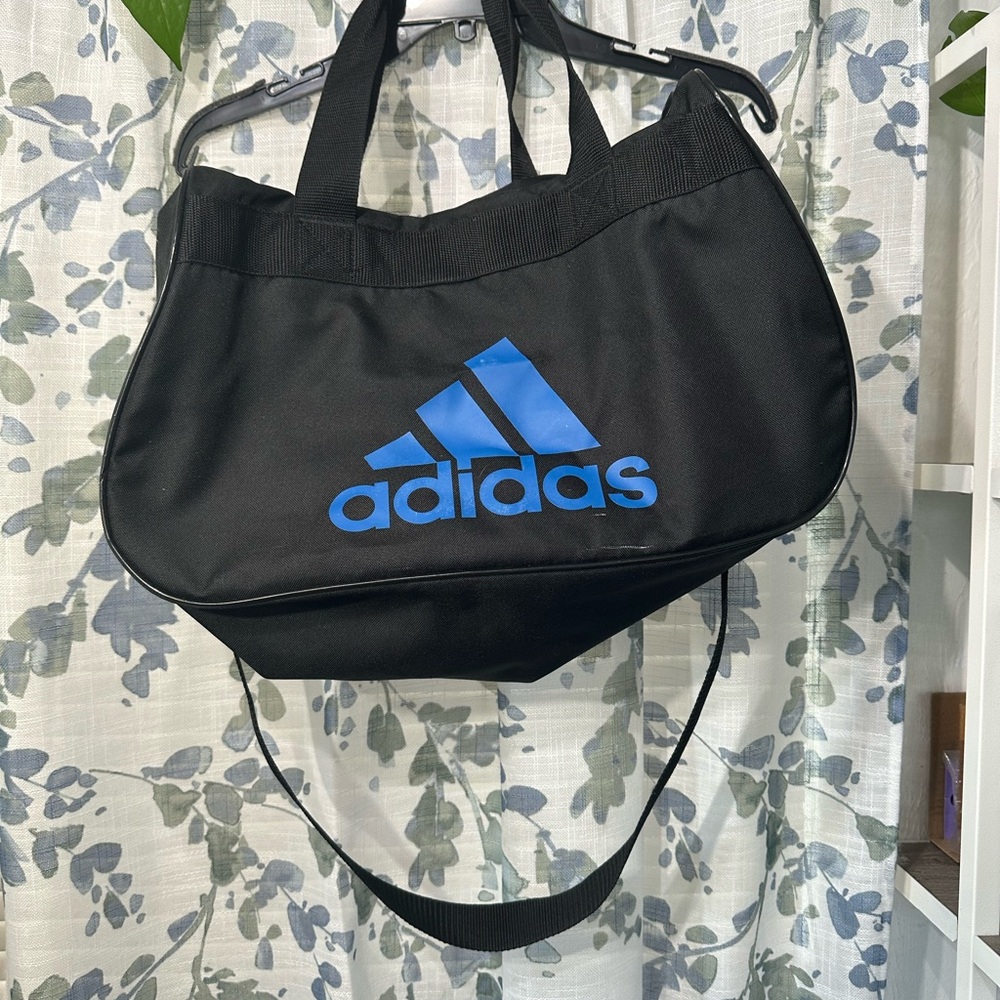Adidas Black Shoulder Bag with Blue Logo